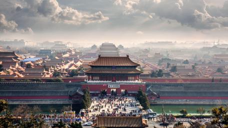 Looking far from the Forbidden City wallpaper