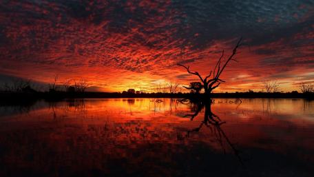 Sunset reflection wallpaper