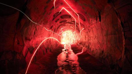 Light in the tunnel wallpaper