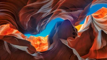 Antelope Canyon rock formations wallpaper