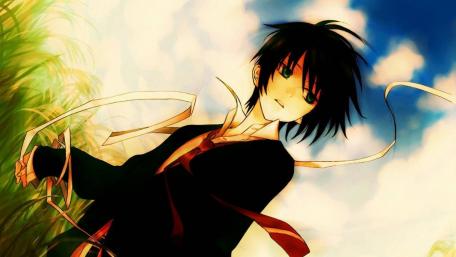 Anime Boy Gazing Into The Skies wallpaper