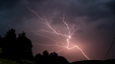 Nature's Electric Symphony at Night wallpaper