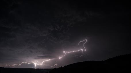 Electric Storm in the Night Sky wallpaper