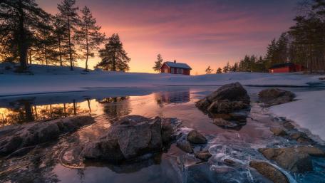Ringerike in winter wallpaper