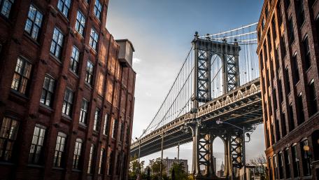Manhattan Bridge from Dumbo, Brooklyn wallpaper