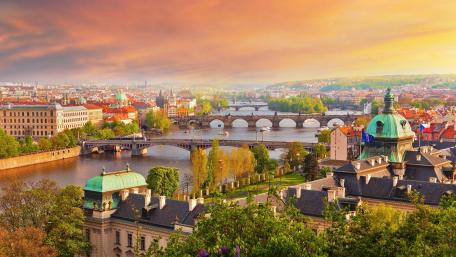 Prague skyline wallpaper