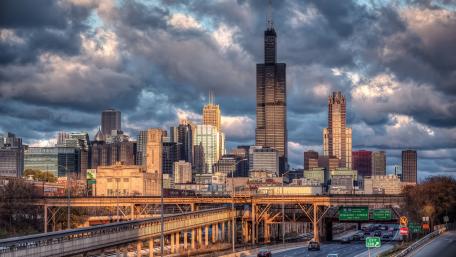 Cloudy Chicago wallpaper