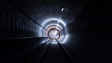 Mystical Subway Tunnel Journey wallpaper