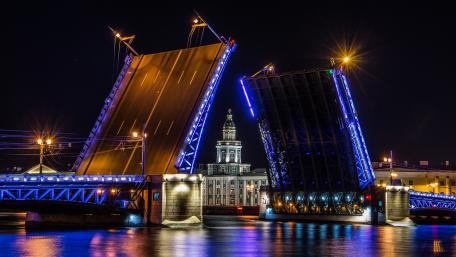 The Palace Bridge and Kunstkamera wallpaper