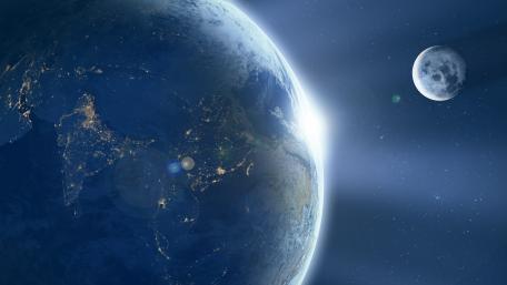 Earth and Moon wallpaper