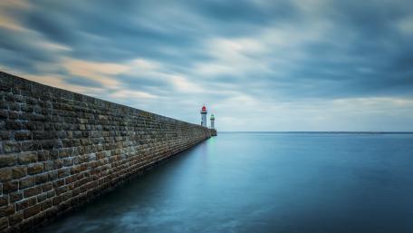 Breakwater lighthouses (Belle Ile, France) wallpaper