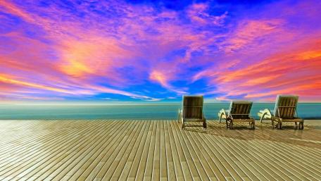 Tranquil Sunset by the Sea Perfect for Relaxation wallpaper