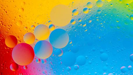 Vibrant Spectrum of Floating Bubbles wallpaper