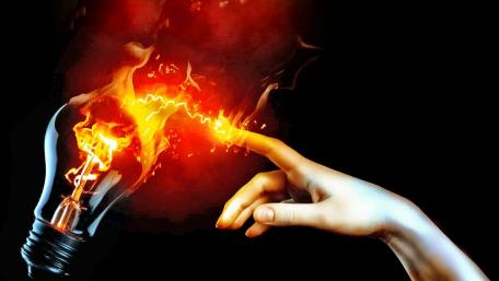 Flame of Imagination in Darkness wallpaper