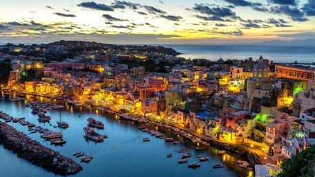 Procida island and the Bay of Naples wallpaper