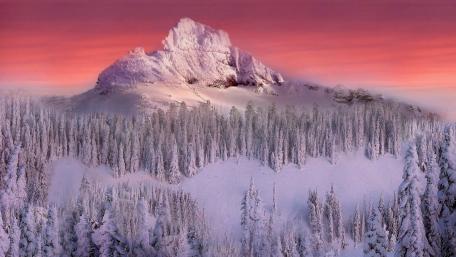 Majestic Winter Mountain at Dawn wallpaper