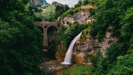 Cascata di Ponte Serra, Lamon wallpaper