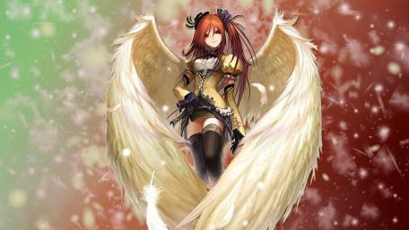 Seraphic Guardian Amidst Autumn Hues wallpaper