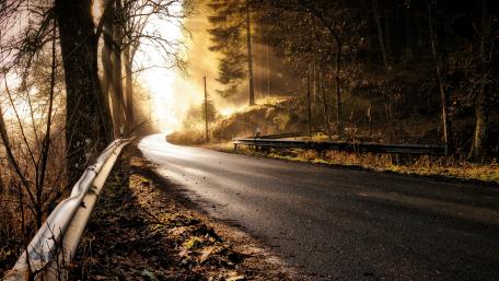 Road bend wallpaper