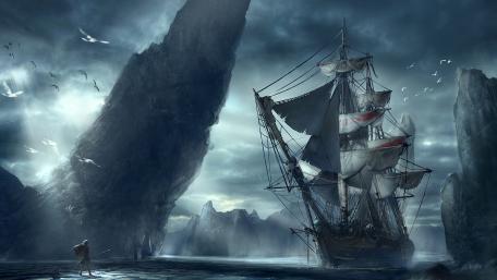 Fantasy ship wallpaper