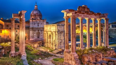 Roman Forum at dusk wallpaper