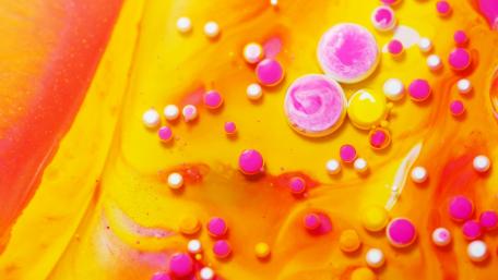 Vibrant Orange Bubble Delight wallpaper
