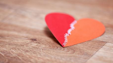 Broken Heart Symbolizing Love's Journey wallpaper