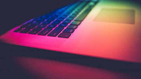Illuminated Keyboard in Magenta Hues wallpaper