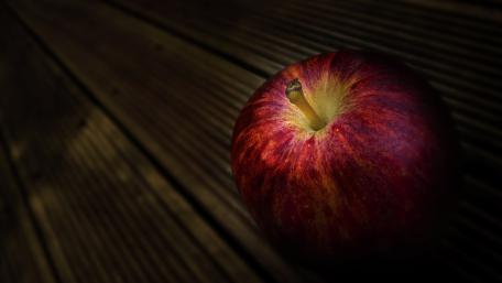 Apple in the dark wallpaper