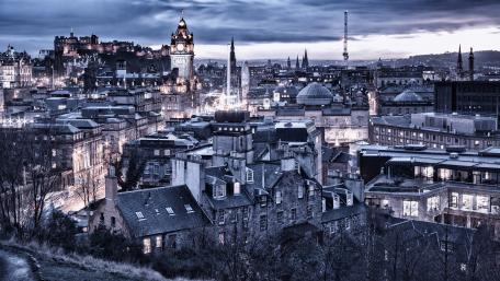 Edinburgh view from Dugald Stewart Monument wallpaper