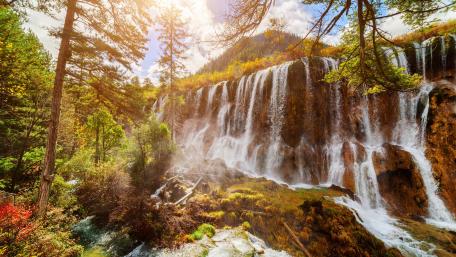Pearl Shoal Waterfall (Jiuzhaigou Nature Reserve) wallpaper