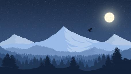 Nighttime Majesty in a Fantasy Realm wallpaper