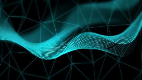 Electric Blue Symphony of Light and Lines wallpaper