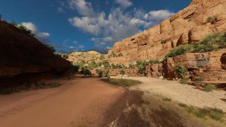 Cloudy canyon wallpaper