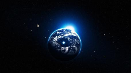 Celestial Wonders of Earth and Moon wallpaper