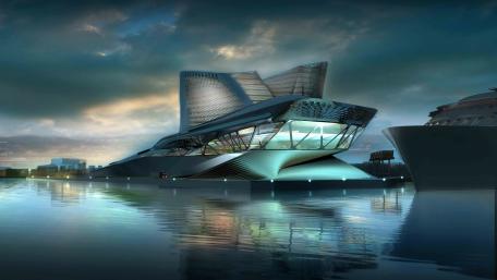 Keelung Harbor Terminal Building wallpaper