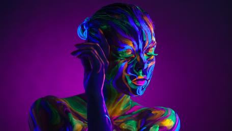 Colorful body painting wallpaper