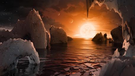 The Sunrise of the Ice and Snow World wallpaper