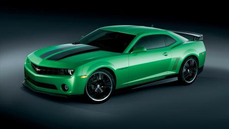 Vibrant Green Chevrolet Camaro Wallpaper wallpaper
