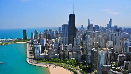 Chicago and Lake Michigan wallpaper