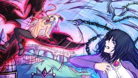 Mystical Anime Showdown Under Brazilian Skies wallpaper