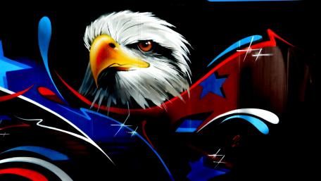 Majestic Graffiti Eagle Art wallpaper