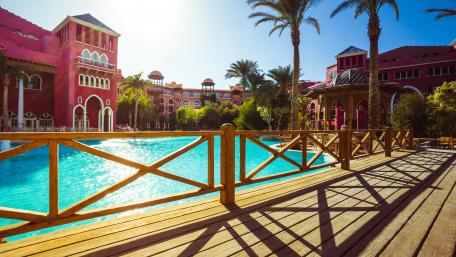 Resort Paradise by the Poolside wallpaper