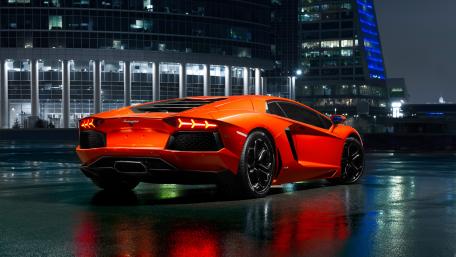 Red Lamborghini Aventador wallpaper