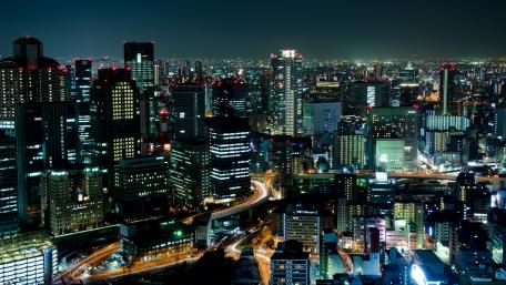 Osaka at night wallpaper