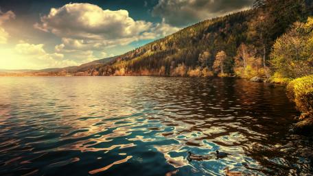 Lake at fall wallpaper