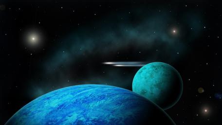 Celestial Wonders in the Night Sky wallpaper