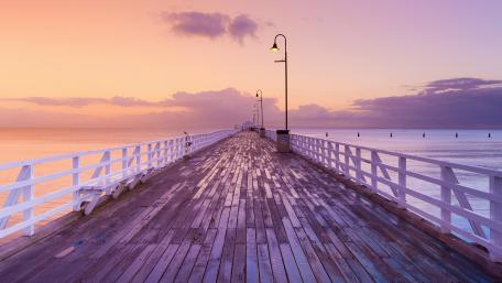 Sunrise from Shorncliffe Pier wallpaper