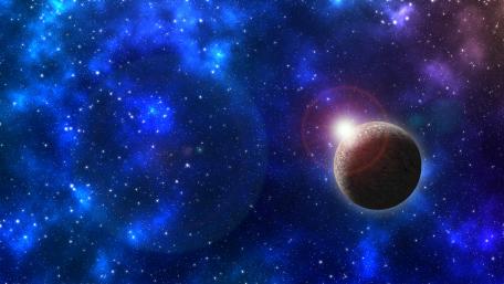 Mystical Planet in Cosmic Splendor wallpaper