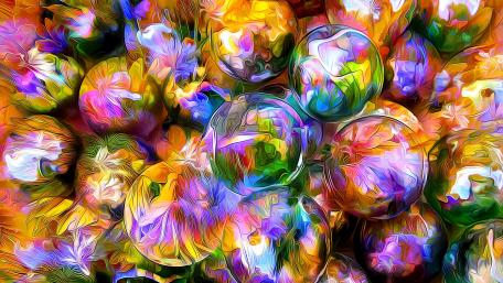Radiant Floral Dreamscape wallpaper